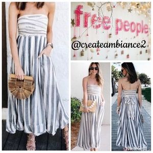 Free People Striped Midi Dress